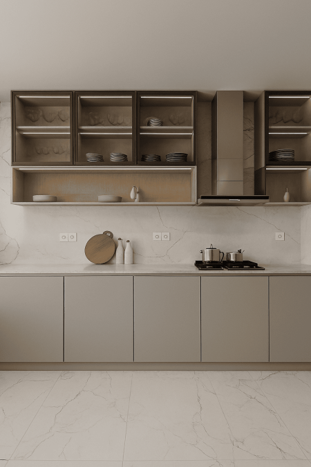 Cozinha com Armários Iluminados