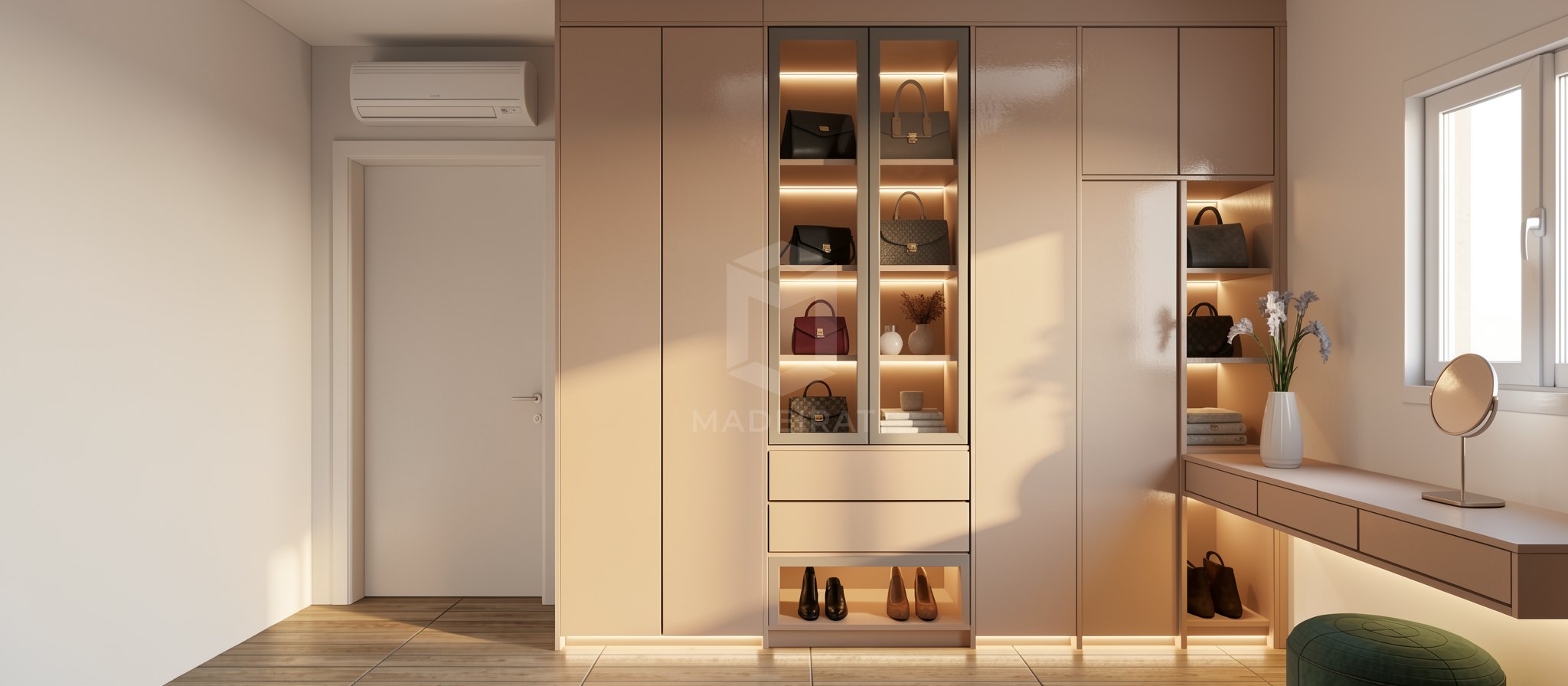 Roupeiro e closet em tom creme imagem 2