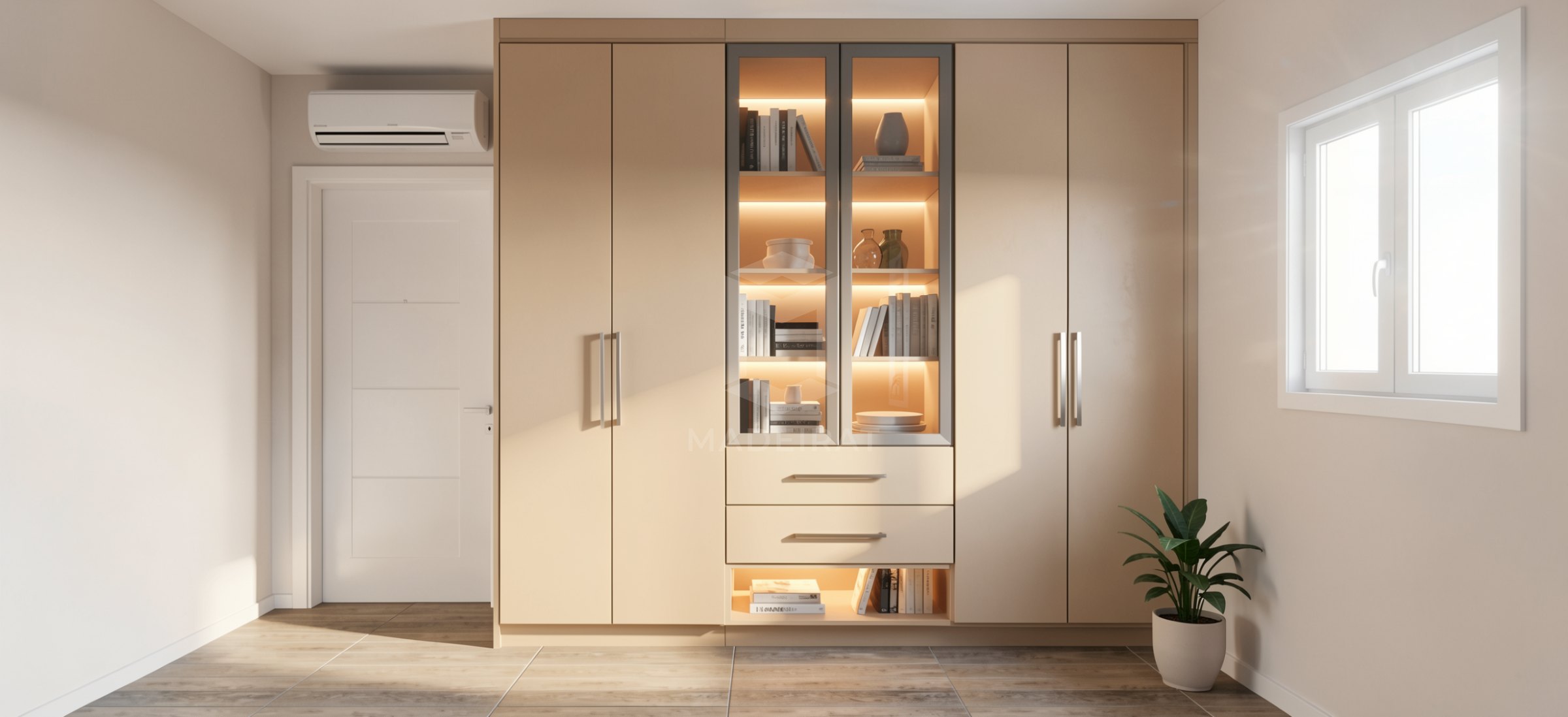 Roupeiro e closet em tom creme imagem 4